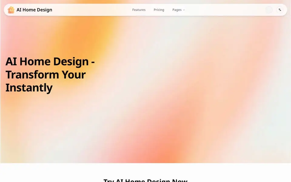 AI Home Design.io homepage screenshot
