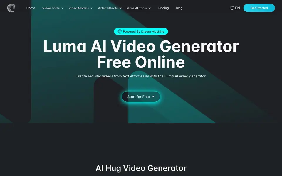 aivideogenerator.me homepage screenshot