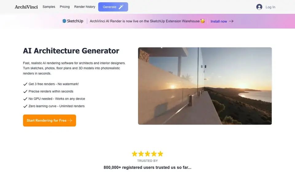 ArchiVinci homepage screenshot