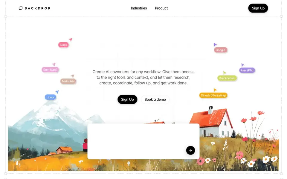 Backdrop homepage screenshot
