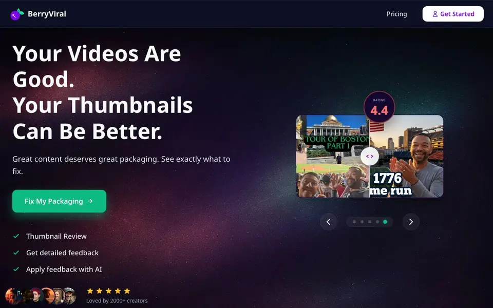 BerryViral homepage screenshot