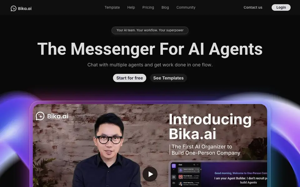 Bika.ai homepage screenshot