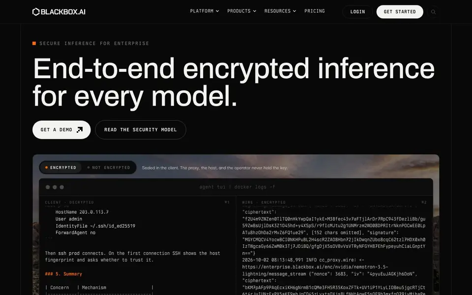 BLACKBOX.AI homepage screenshot
