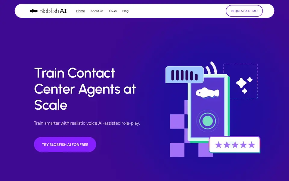 Blobfish AI homepage screenshot