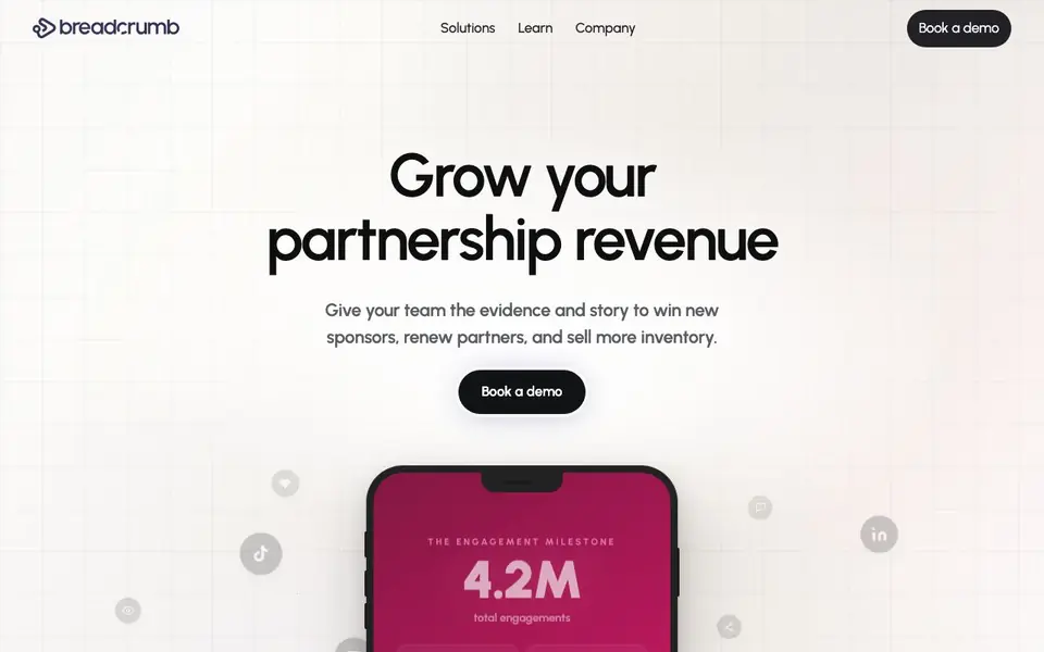 Breadcrumb.ai homepage screenshot
