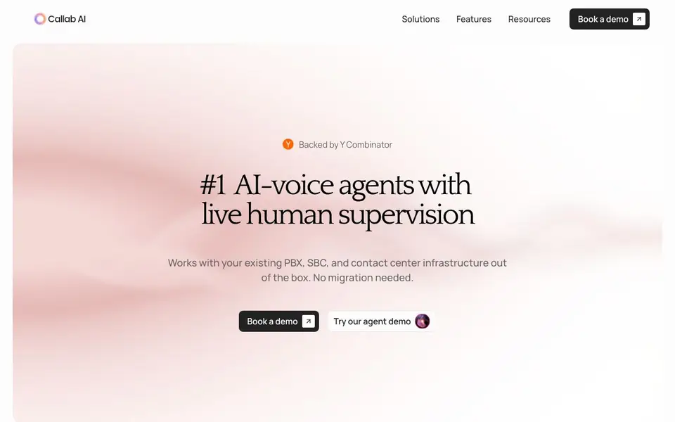 Callab AI homepage screenshot