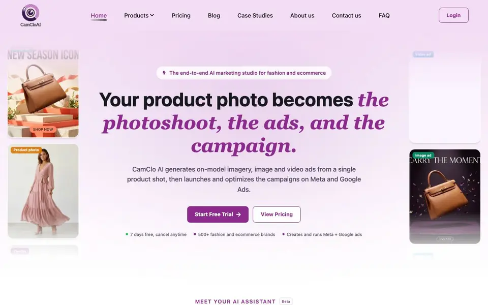 CamClo homepage screenshot