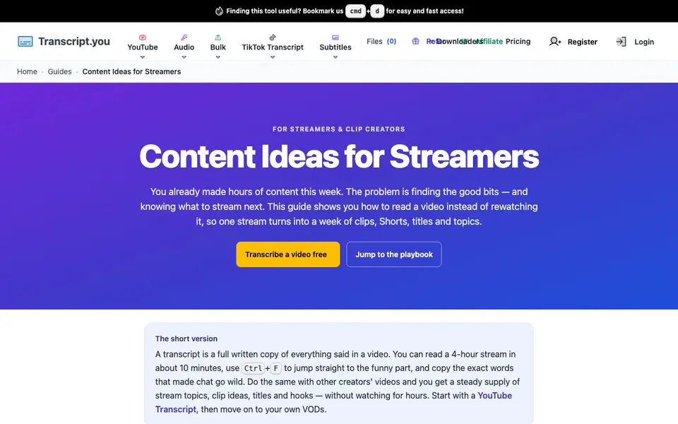 Capturelab homepage screenshot