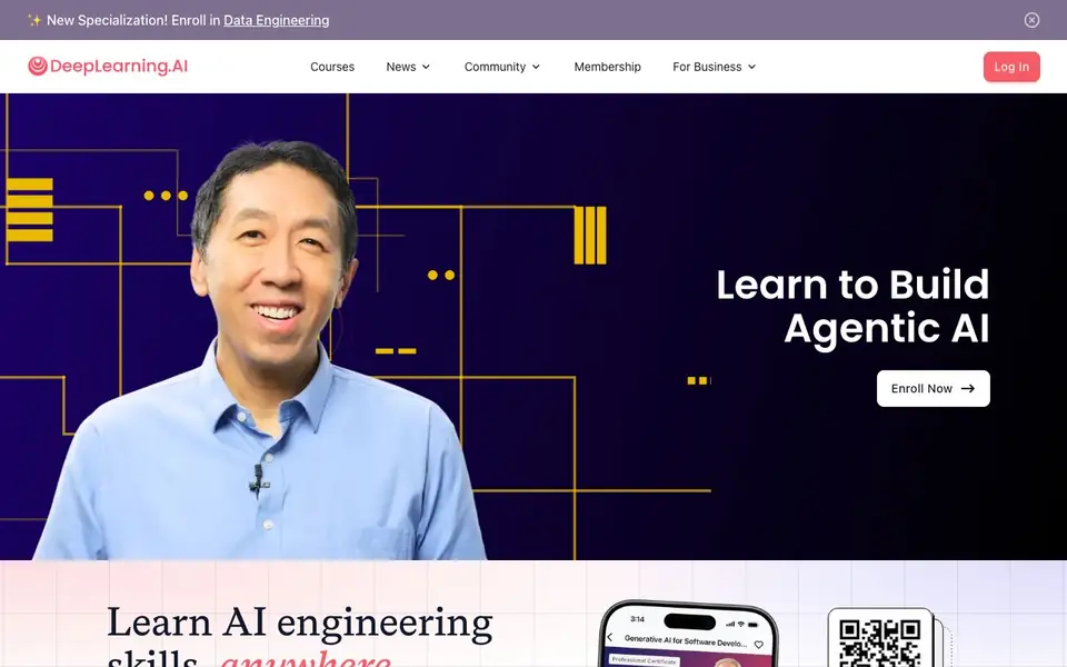 ChatGPT prompt engineering for developers homepage screenshot