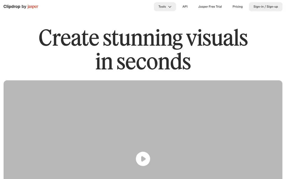Clipdrop homepage screenshot