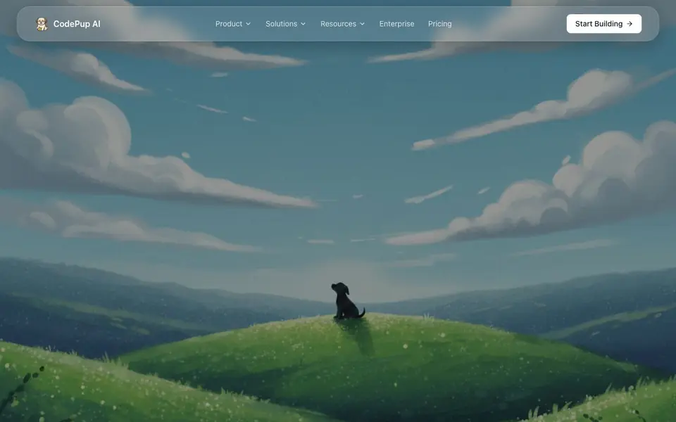 CodePup AI homepage screenshot