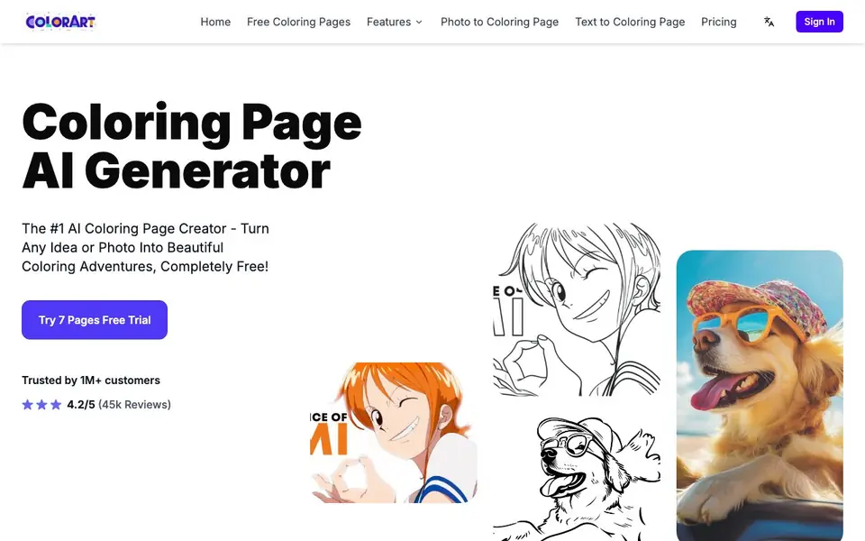 ColorArt homepage screenshot