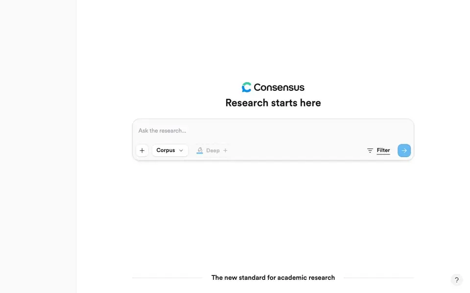 Consensus homepage screenshot