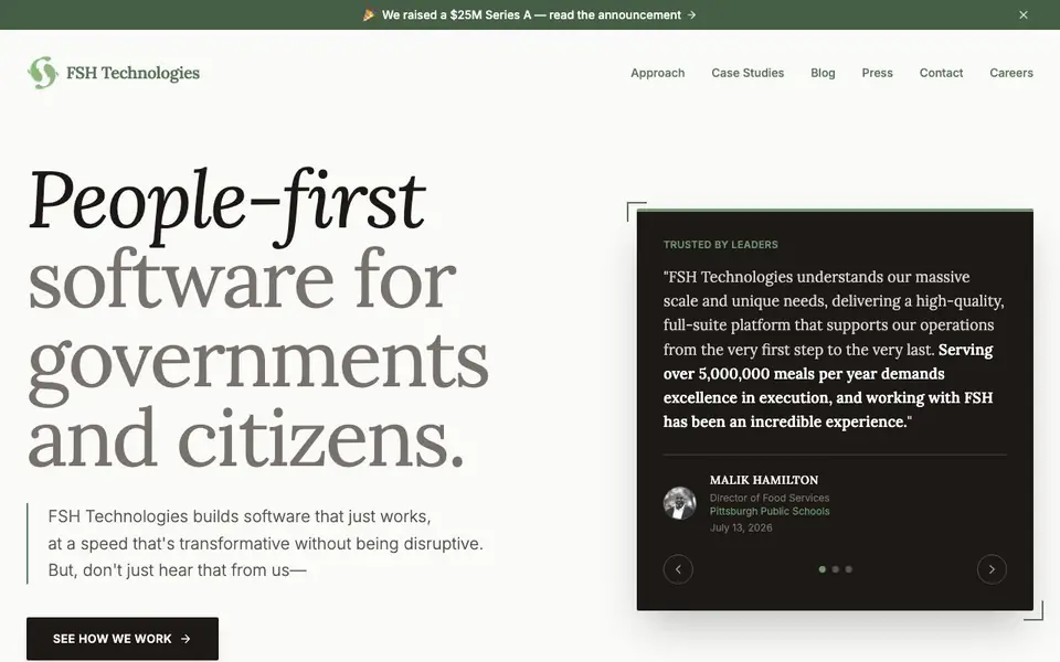 Contenda homepage screenshot