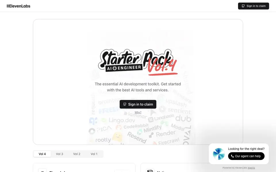 ElevenLabs homepage screenshot