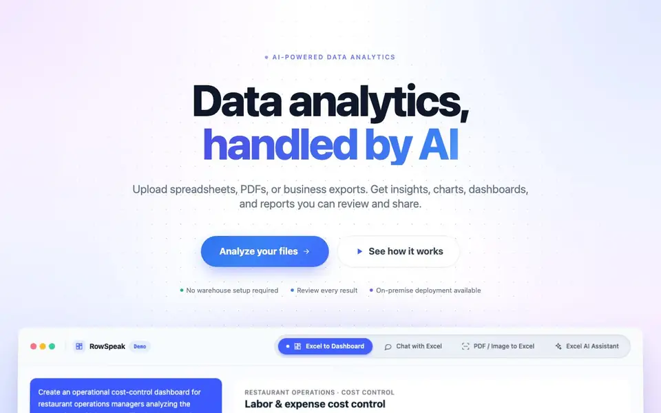 Excelmatic homepage screenshot