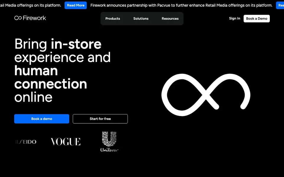 Firework homepage screenshot