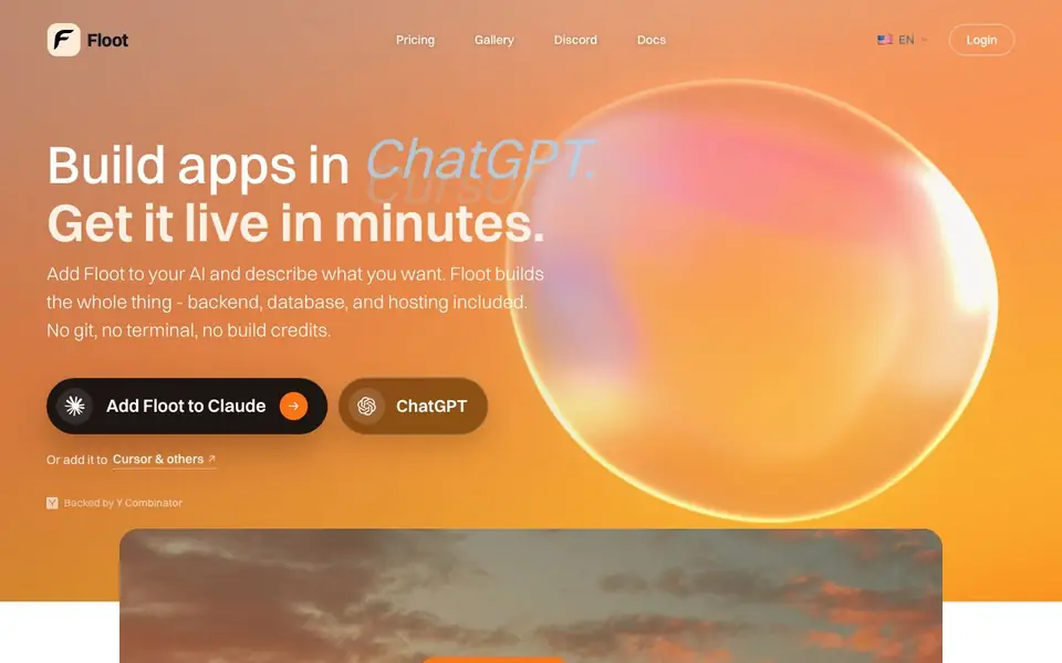 Floot homepage screenshot