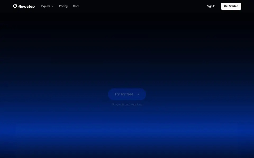 Flowstep homepage screenshot