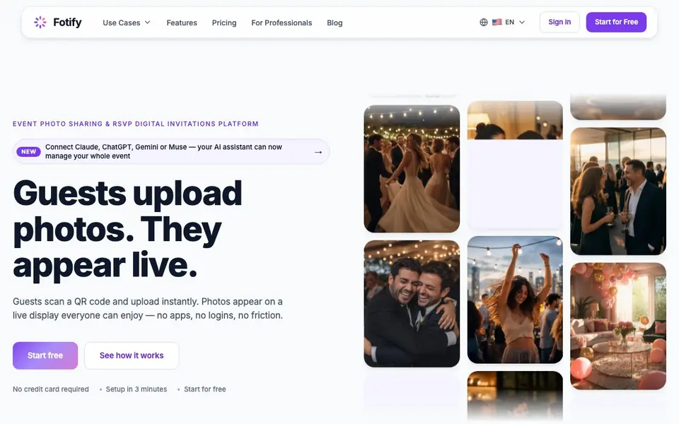 Fotify homepage screenshot