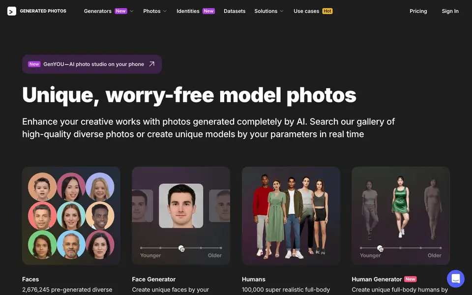GenYOU homepage screenshot