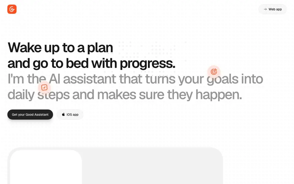 Good Assistant homepage screenshot