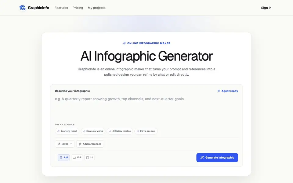 GraphicInfo homepage screenshot