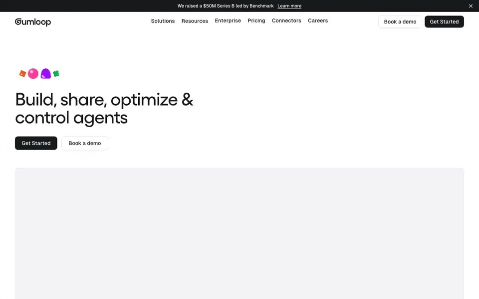 Gumloop homepage screenshot