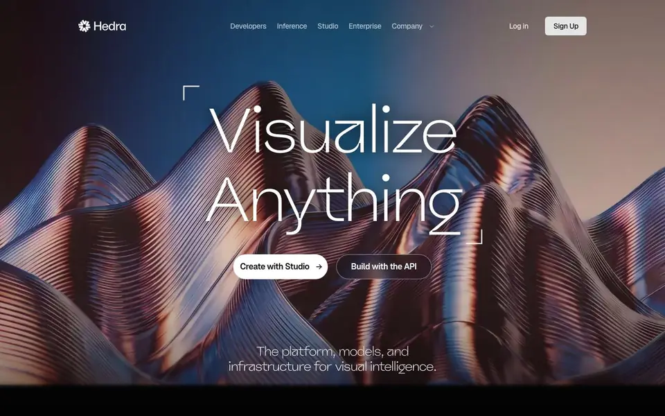 Hedra homepage screenshot
