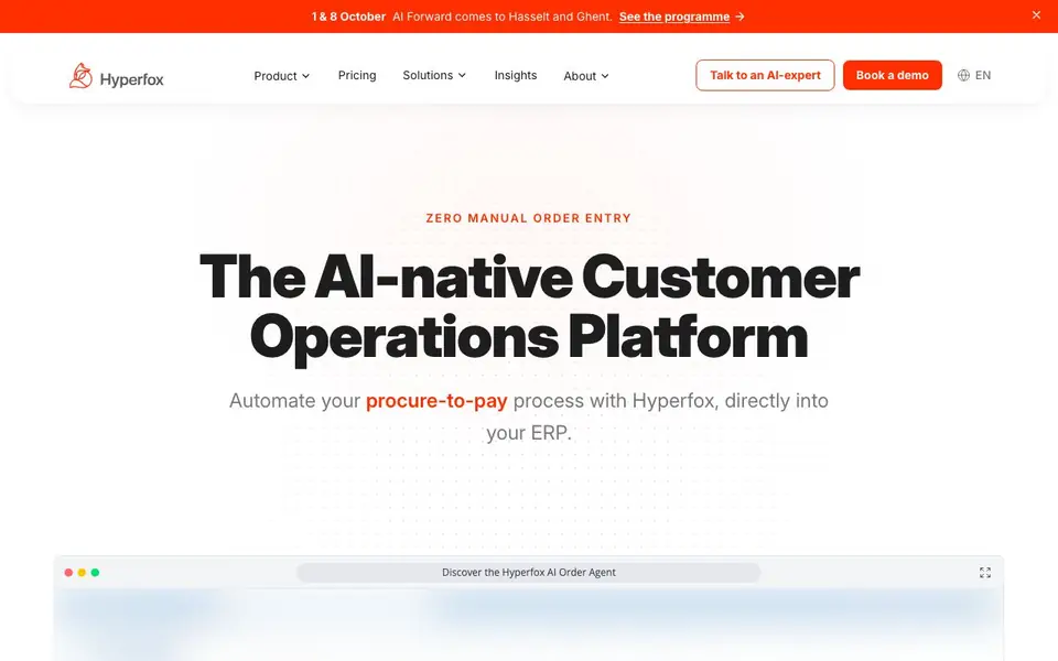 Hyperfox homepage screenshot