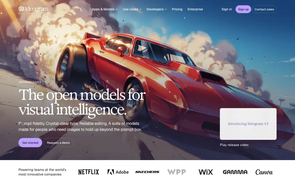 Ideogram homepage screenshot