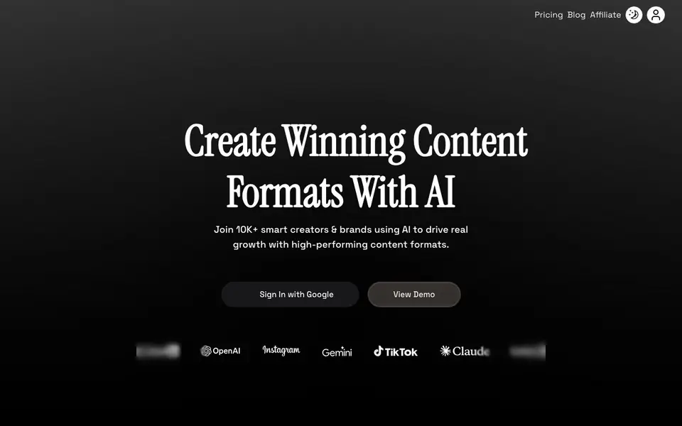 Imaiger homepage screenshot