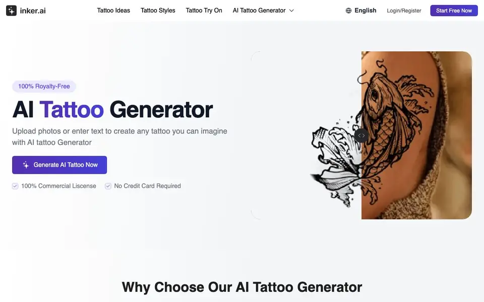 Inker.AI homepage screenshot