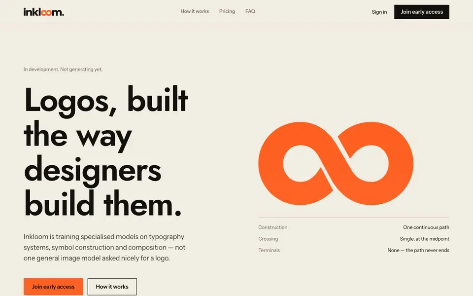 inkloom homepage screenshot