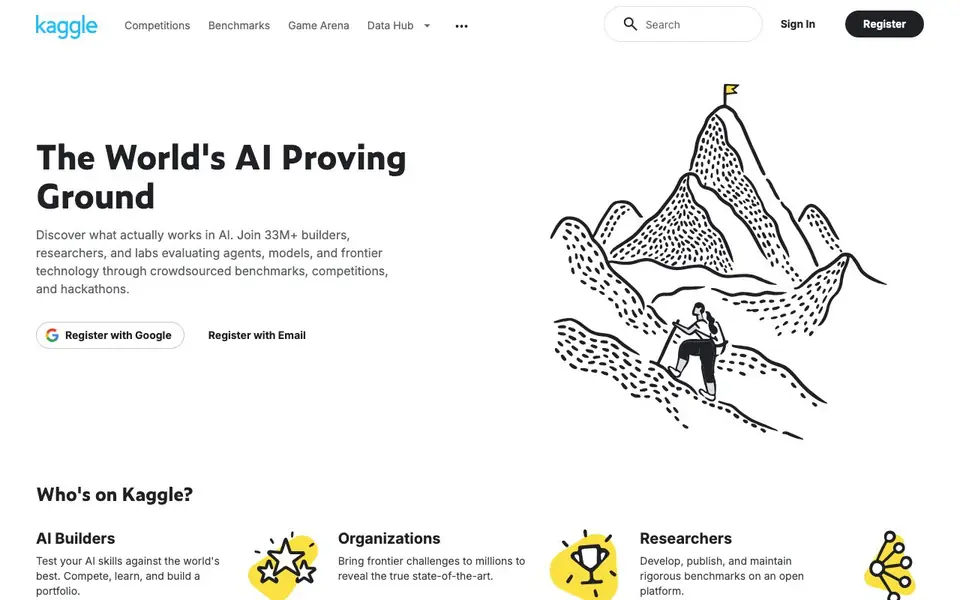 Kaggle homepage screenshot