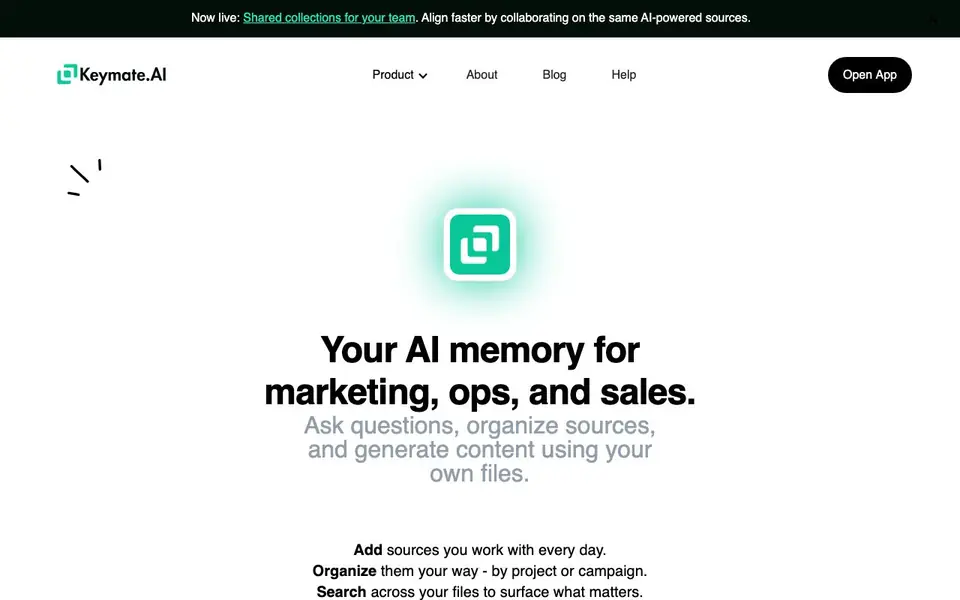 Keymate.AI homepage screenshot