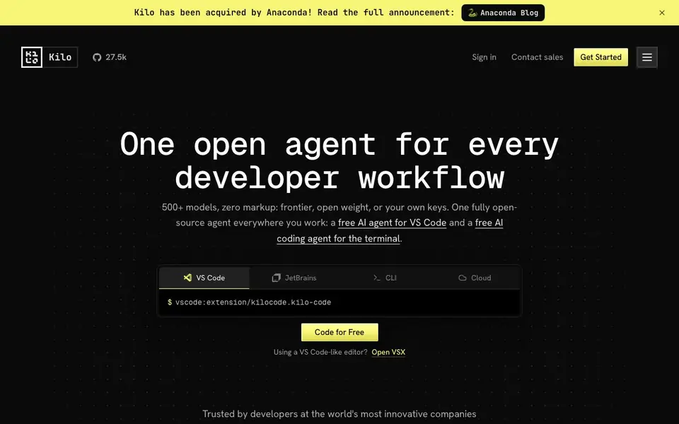 Kilo | Code Reviewer homepage screenshot