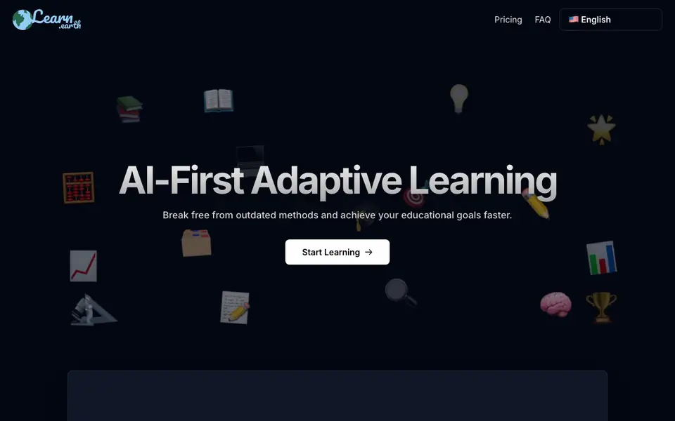 Learn Earth homepage screenshot