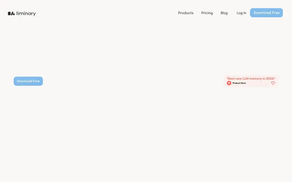 Liminary homepage screenshot