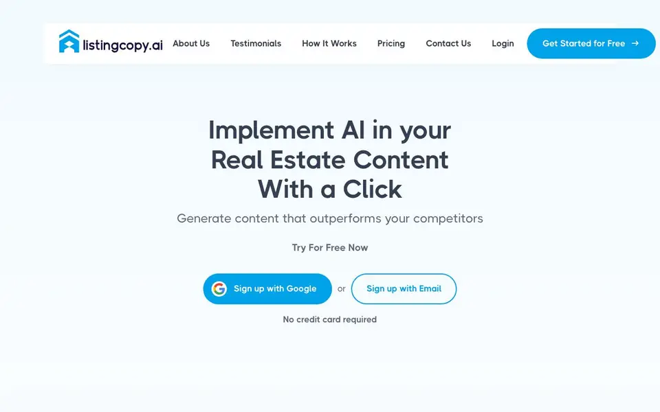 listingcopy.ai homepage screenshot