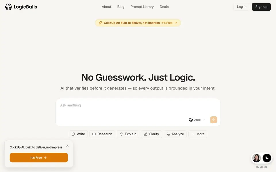 LogicBalls homepage screenshot