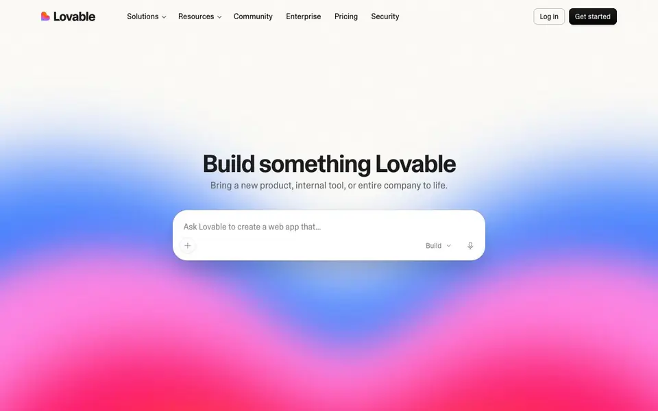 Lovable homepage screenshot