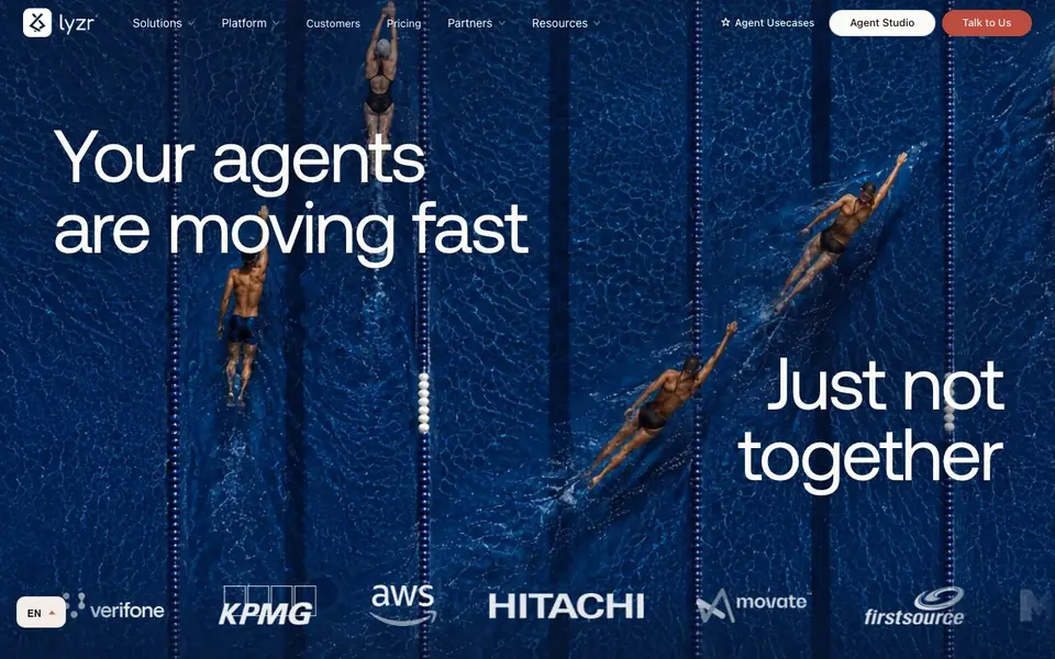 Lyzr homepage screenshot