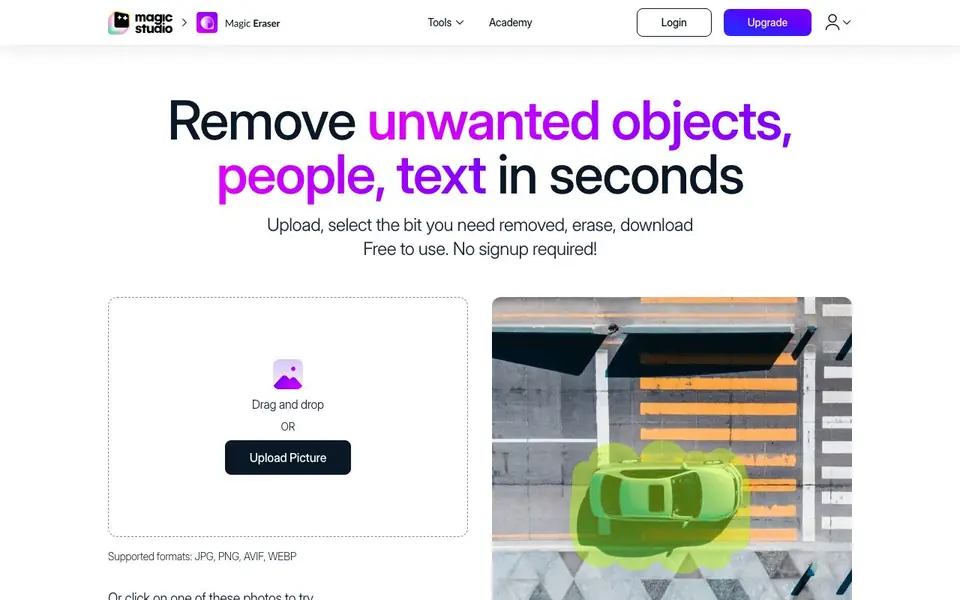 Magic Eraser by Magic Studio homepage screenshot