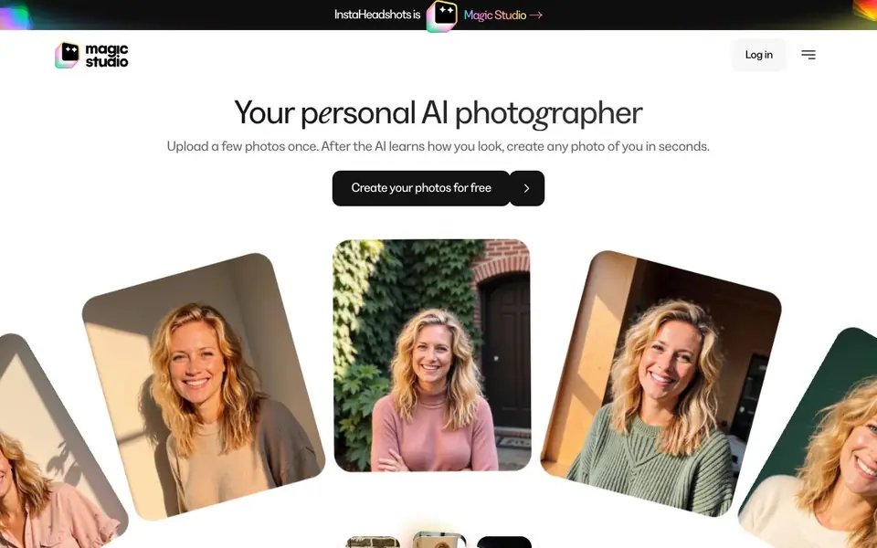 Magic Studio homepage screenshot