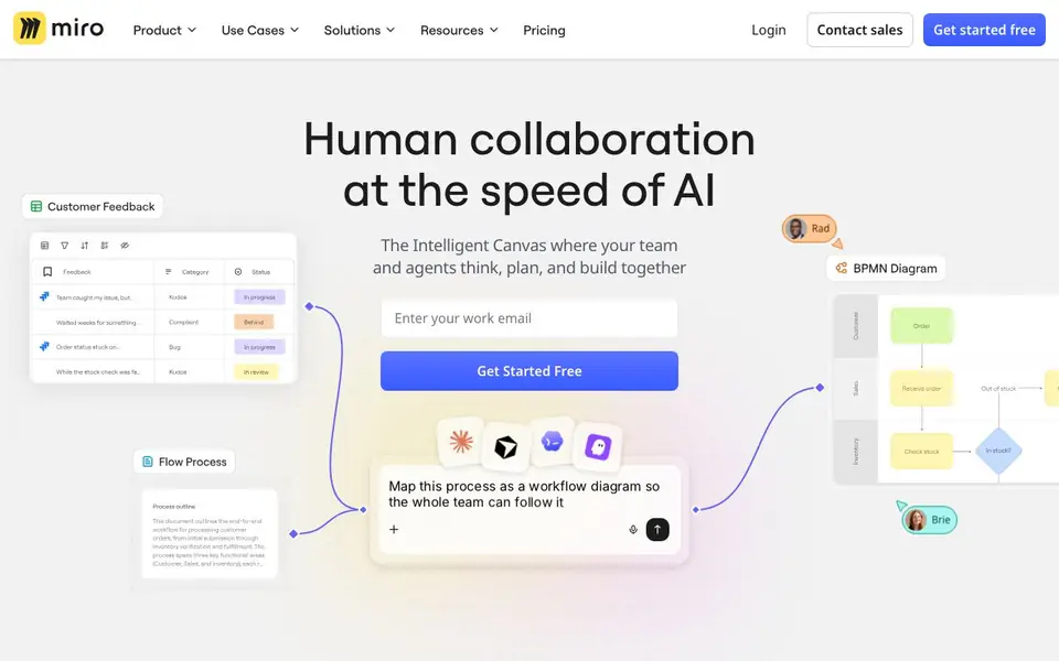 Miro homepage screenshot