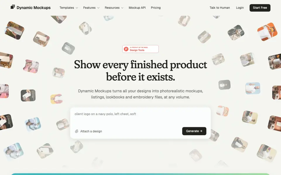 MockAnything AI homepage screenshot