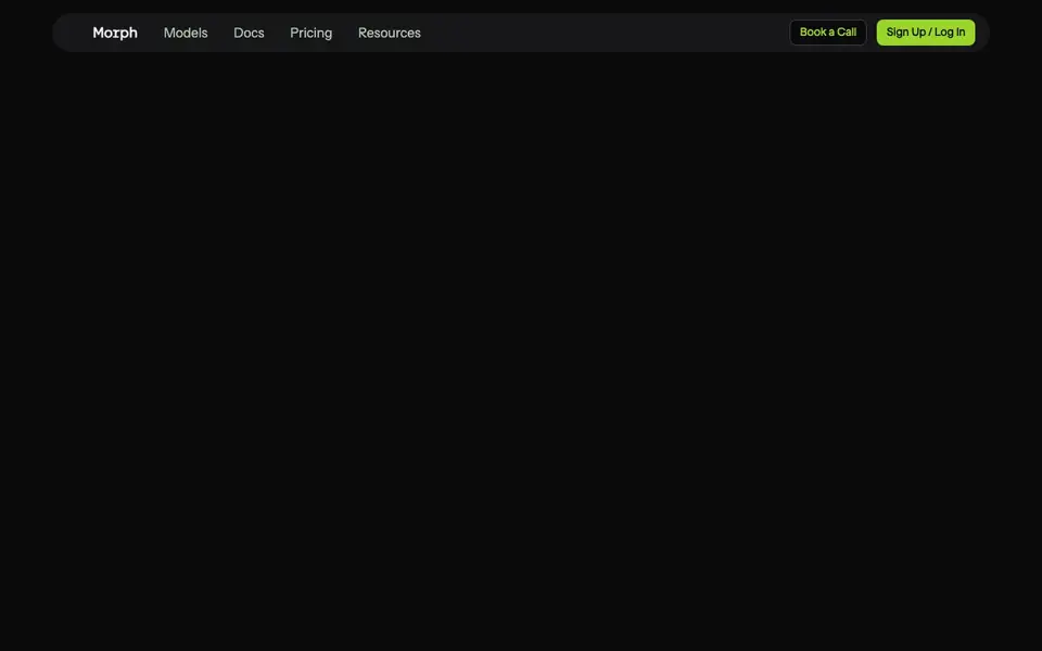 Morph homepage screenshot