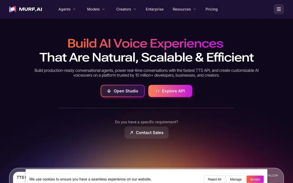 Murf homepage screenshot