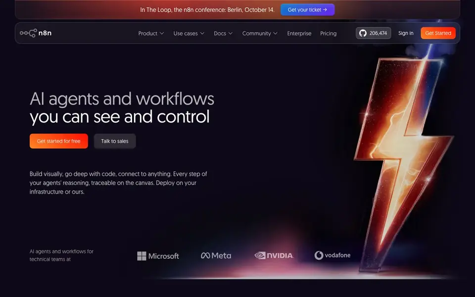 n8n homepage screenshot